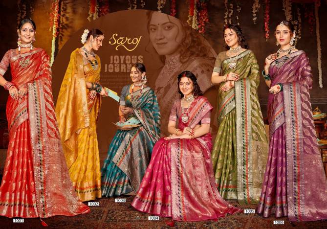 Beauty Plus Vol 3 By Saroj 1001 To 1006 Soft Organza Designer Sarees Wholesale Market In Surat